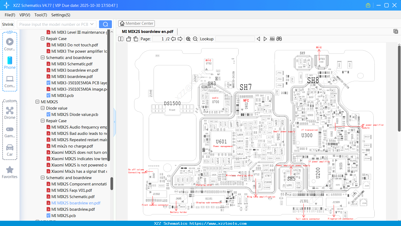 Xiaomi MI MIX2S Boardview En